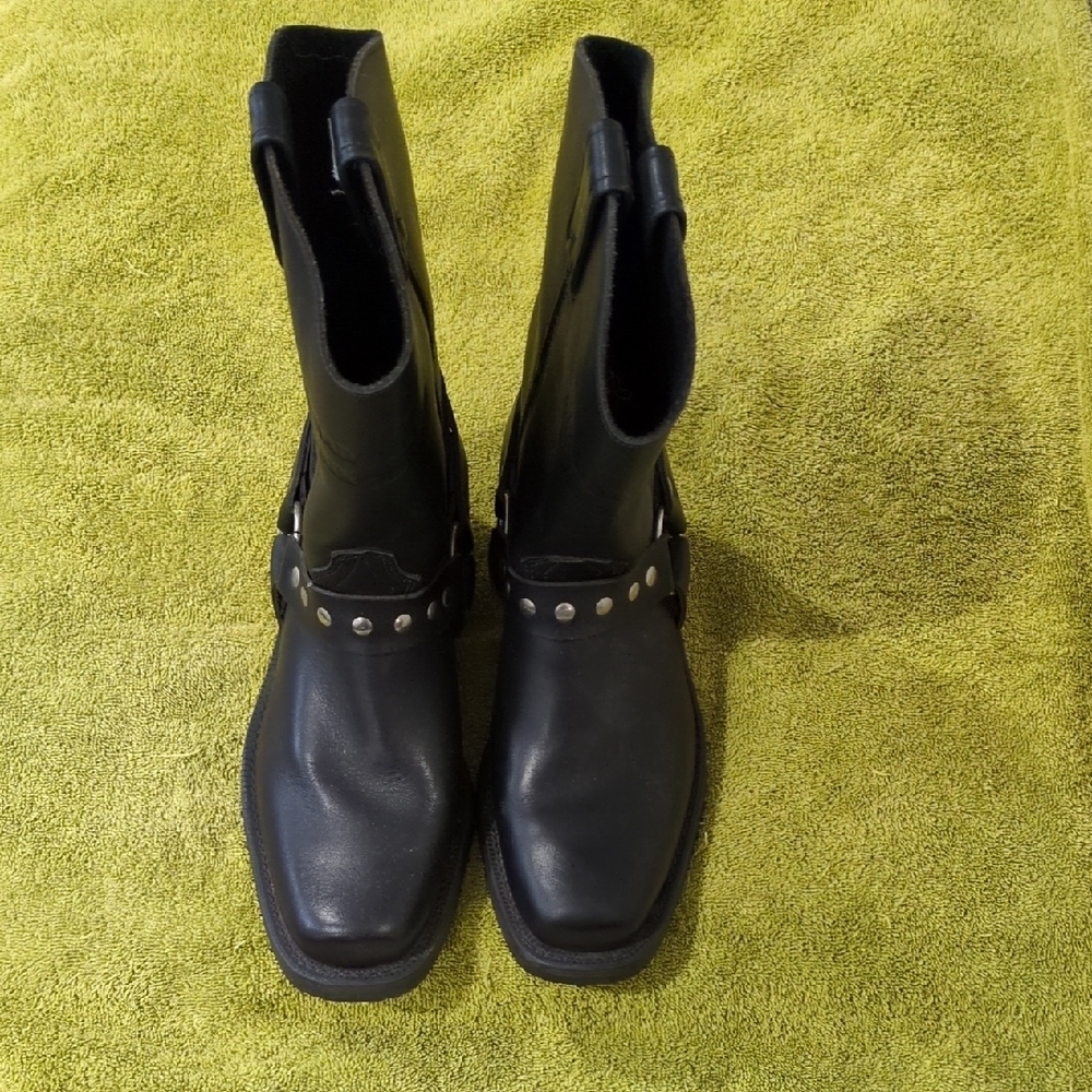Canada West Studded Black Women's Combat Boots